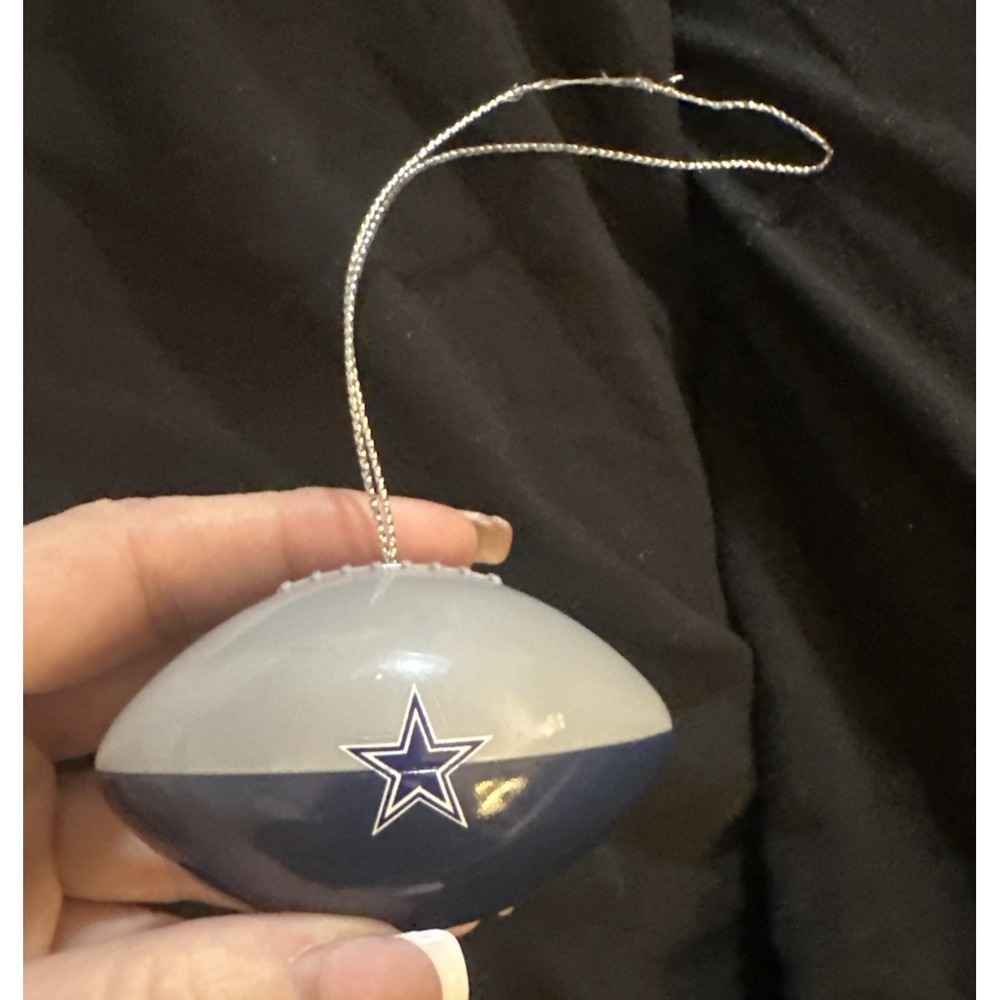Forever NFL Cowboys Football Dallas‎  Ornament Blue Silver Christmas